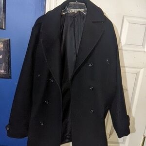 Express Men's Classic Black Peacoat XL